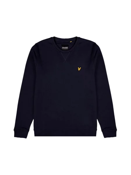 Sweter Lyle & Scott z okrągłym dekoltem niebieski