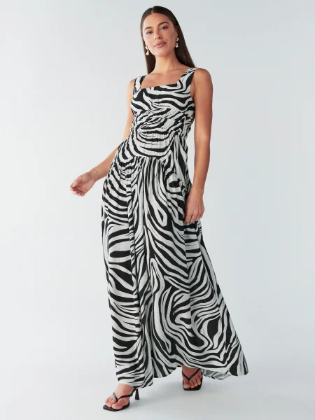 BWLDR Rochie SAFIA negru alb