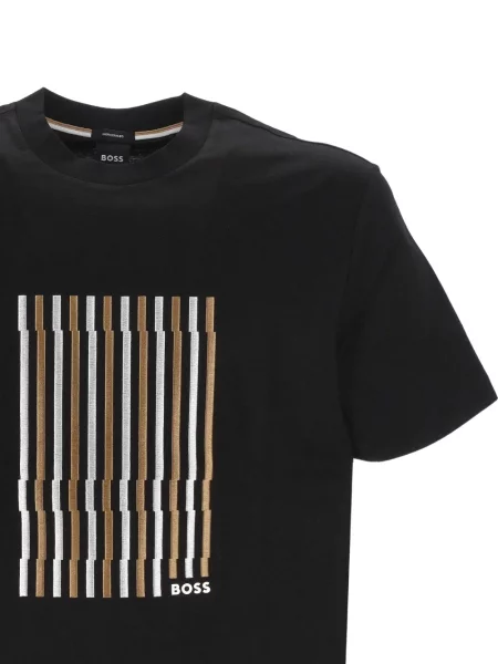 Tricou Boss cu broderie negru