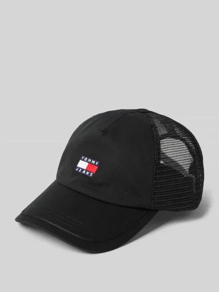 Czapka z daszkiem z wyhaftowanym logo Tommy Jeans czarna