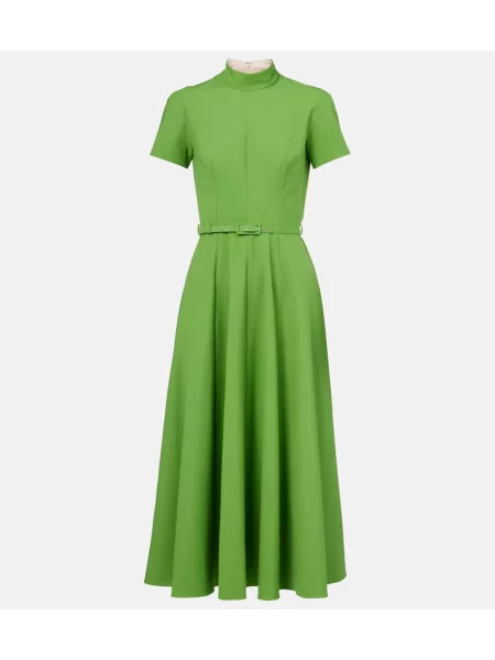 Sukienka midi Emilia Wickstead do kolan garniturowa zielona