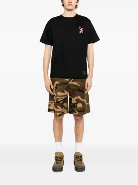Grafic tricou Peace And After cu decolteu rotund negru
