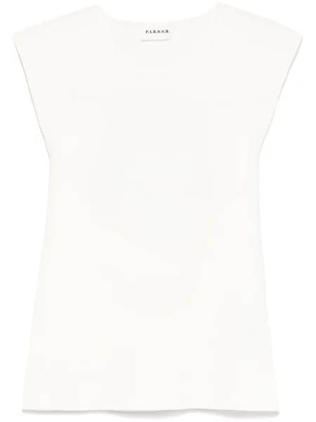 Top P.a.r.o.s.h. tricotate alb