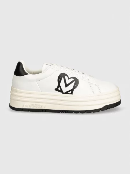 Kožené tenisky Love Moschino biela