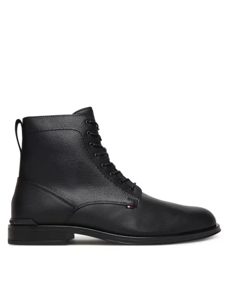 Kozačky Tommy Hilfiger Corporate černá