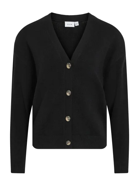 VILA Geacă tricotată VIRIL' negru