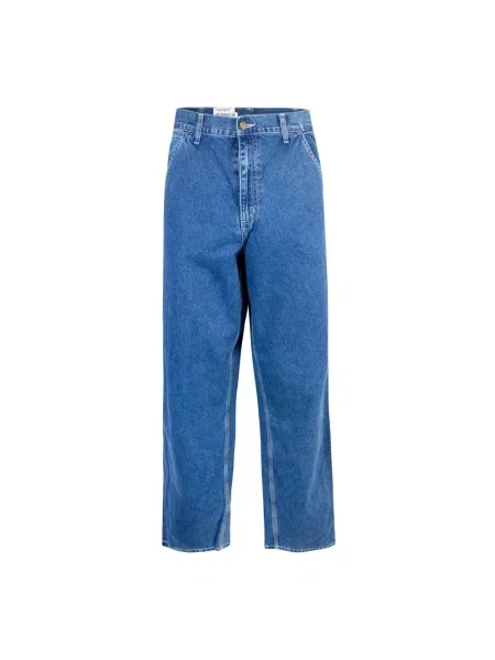 Jeansy straight leg Carhartt Wip niebieskie