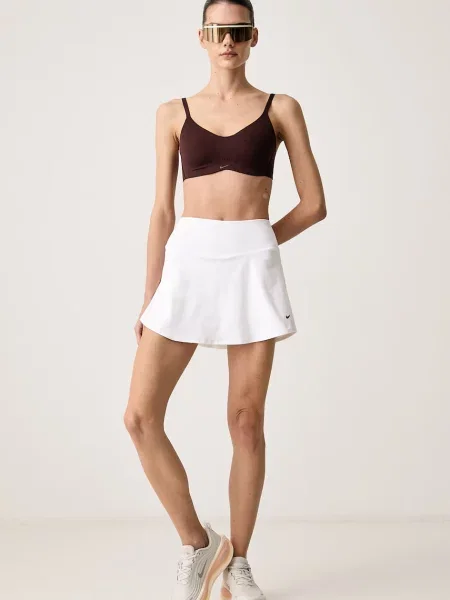 Nike fustă sport One Dri-FIT alb