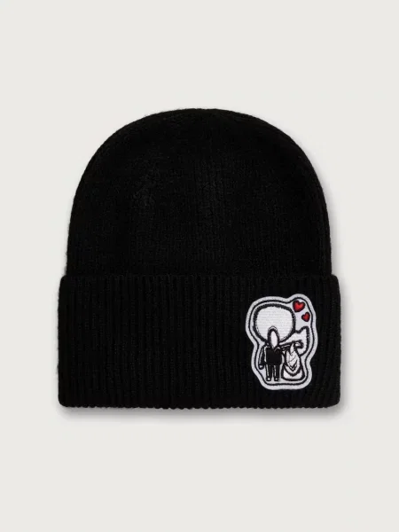 Karl Lagerfeld căciulă cu lână negru