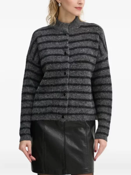 Cardigan Gestuz cu dungi gri