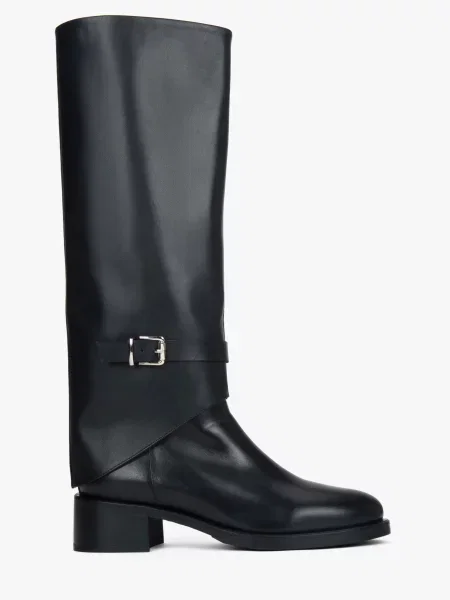 Шкіряні Чоботи Estro чорний