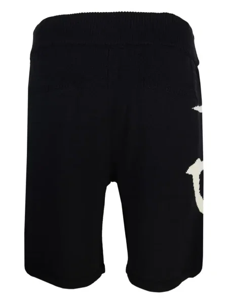 Pantaloni scurți Haculla de lână cu imagine negru