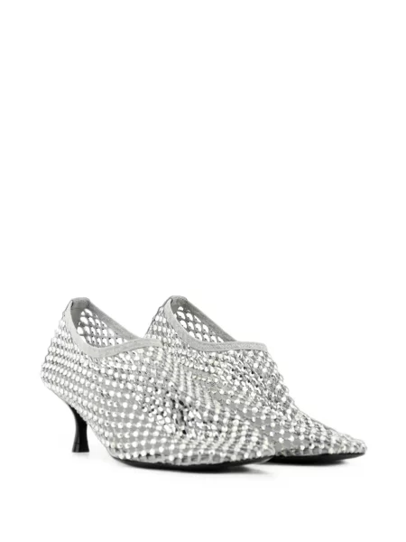 Pantofi cu toc Strategia Shoes plasă gri