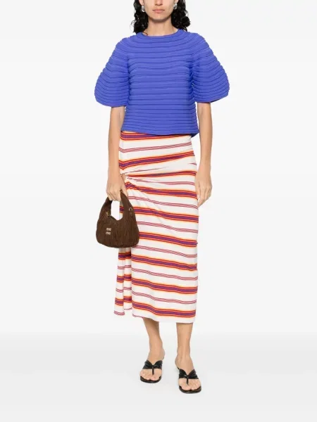 Top Pleats Please Issey Miyake plisat albastru