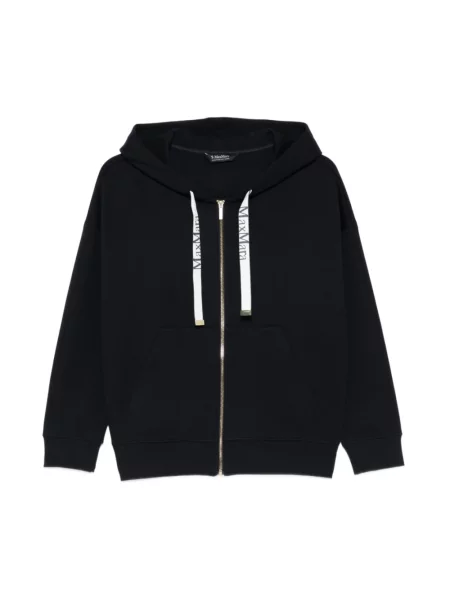 Bluza z kapturem Max Mara z kapturem niebieska