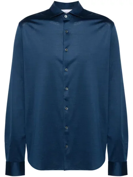 Klasická s límcem košile D4.0 modrá