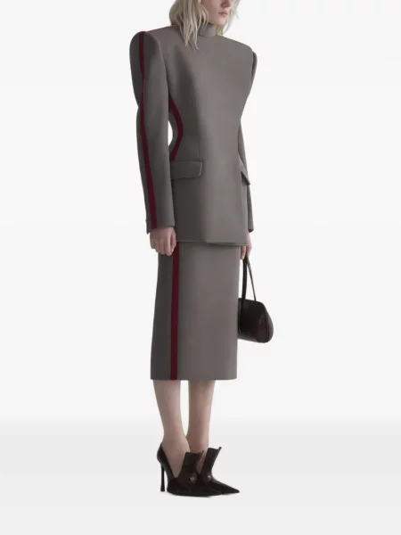 Fustă tip creion Mugler gri