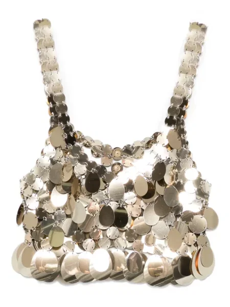 Bluzka Rabanne o krotszym kroju złota