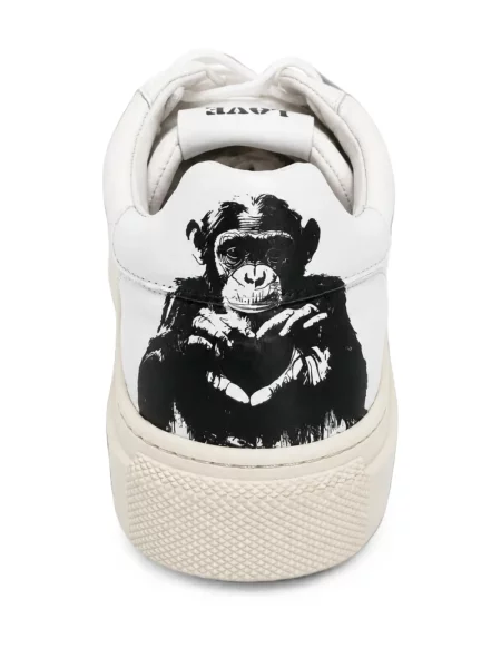 Sneakerși Axept cu imagine alb