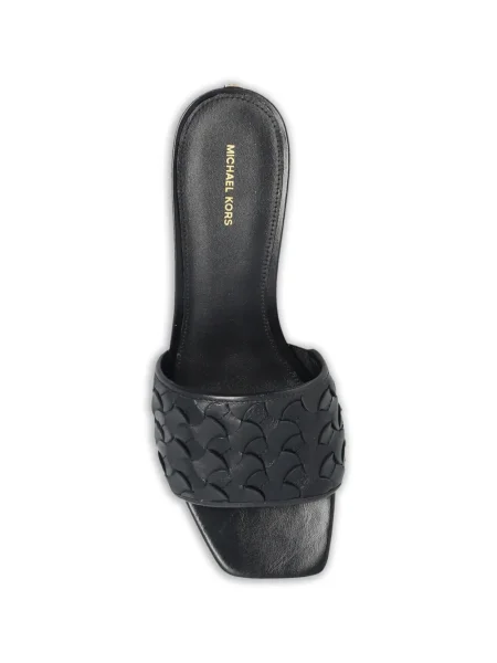 Espadrile Michael Michael Kors din piele cu tepi cu motiv cu inimi negru