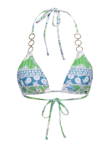 ONLY Sutien costum de baie Rio nisipiu / albastru / gri deschis / verde alb