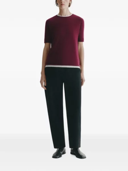 Scurt tricou Lisa Yang tricotate roșu