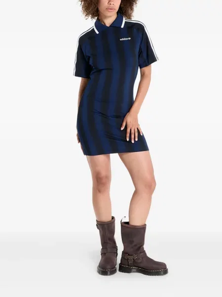 Top sport Adidas cu dungi de catifea cord tenis albastru