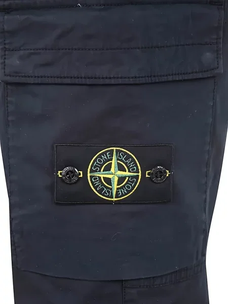 Pantaloni cargo Stone Island cu strasuri albastru