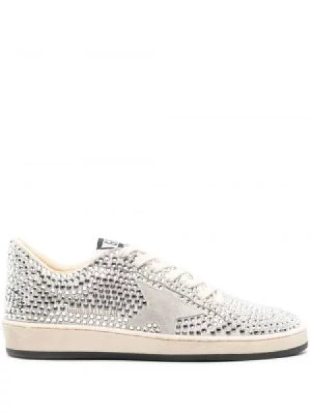 Sneakerși Golden Goose Ball Star din piele de căprioară gri