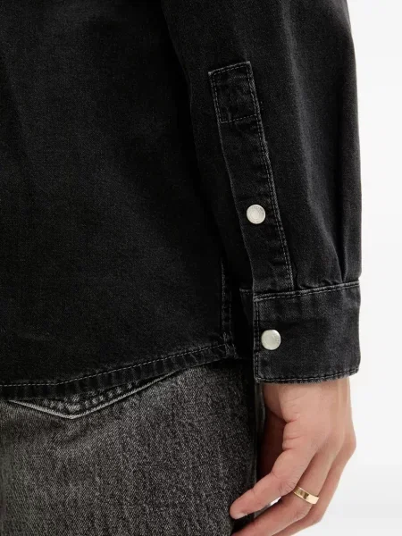 Džínsová košeľa Karl Lagerfeld Jeans čierna