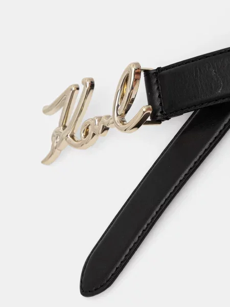 Karl Lagerfeld curea pentru femei din piele K/SIGNATURE negru
