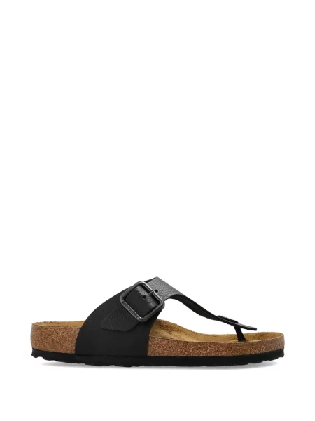 Sandale Birkenstock din piele cu cataramă negru