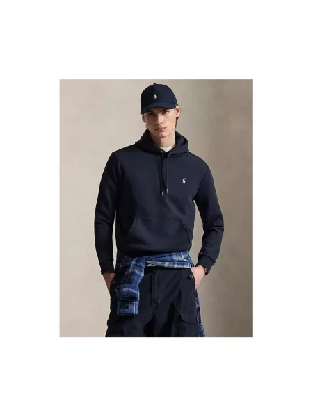 Bluza z kapturem Polo Ralph Lauren z kapturem z logo niebieska