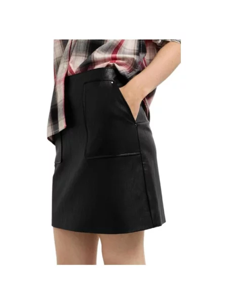 Fustă din denim Pepe Jeans negru