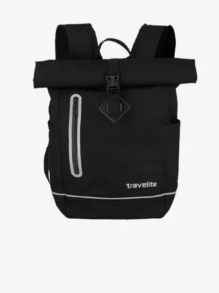 Travelite Basics Roll-up Plane Black Hátizsák fekete