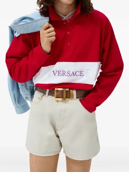 Jersey pólóing Versace autogrammal piros