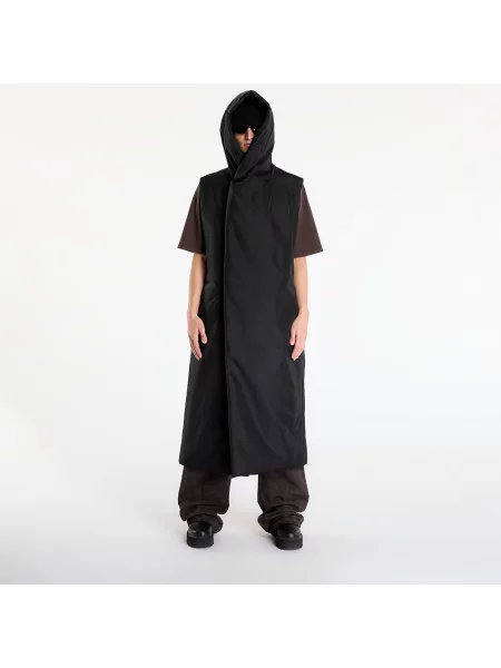 Plašč Rick Owens Drkshdw s kapuco črna