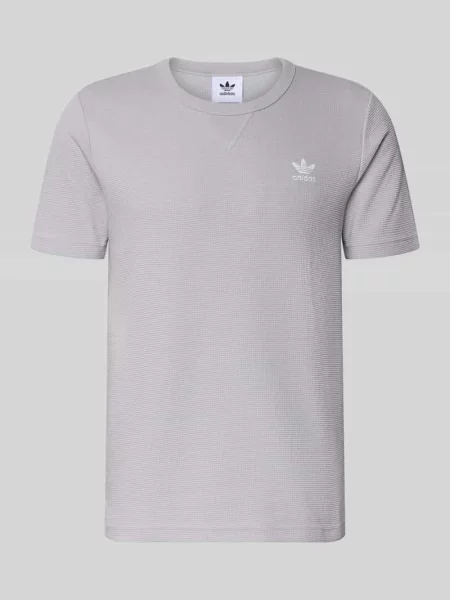 T-shirt o kroju regular fit z dodatkiem bawełny Adidas Originals szara