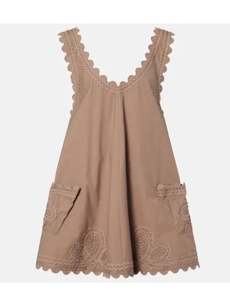 Rochie Juliet Dunn cu broderie maro