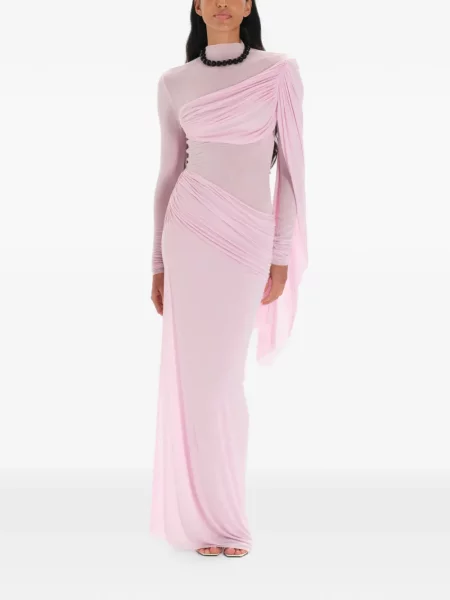 Rochie maxi Manuri drapată roz