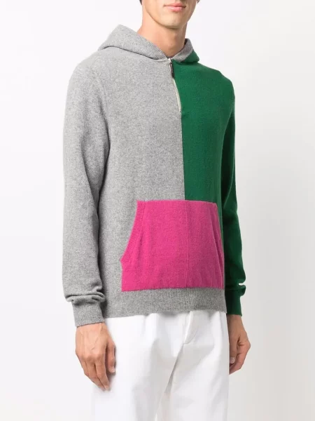 Pletená mikina s kapucí Mackintosh zelená