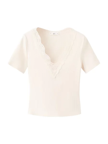 MANGO Tricou LOCY crem