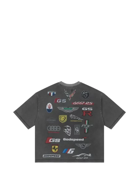 Tricou Godspeed cu imagine gri