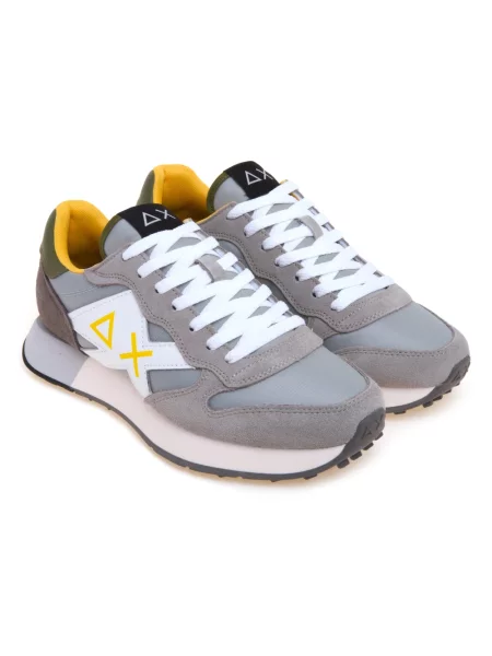 Sneakersy Sun68 skórzane szare