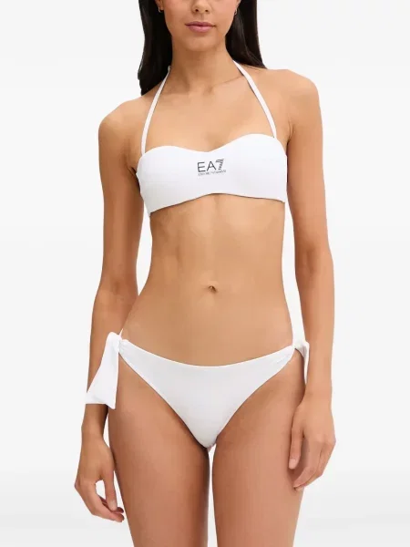 Bandeau podprsenka Ea7 Emporio Armani s potiskem bílá