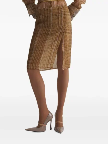 Fustă Mugler din organza plic