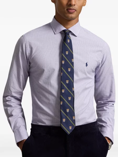 Șosete Polo Ralph Lauren cu broderie în carouri de flanelă verde