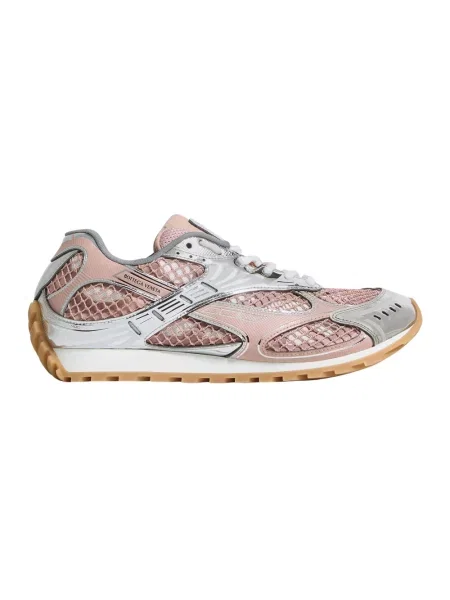 Sneakersy Bottega Veneta skórzane z siateczki