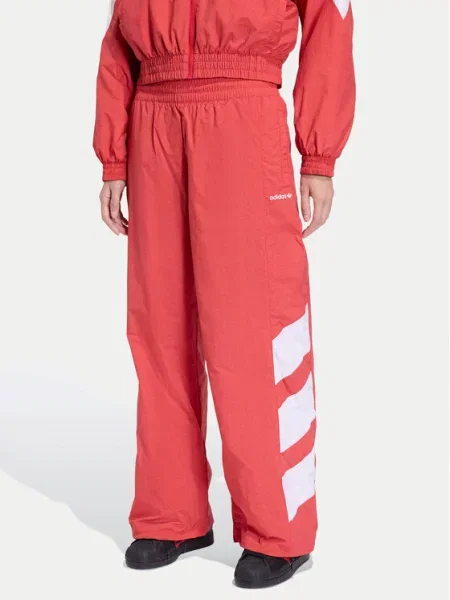 ADIDAS ORIGINALS Hlače BLOCKED WASHED TRACK klasično / bijela crvena