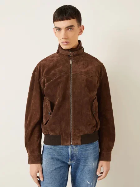 Mcqueen Kožená Bunda tmavě hnědá
